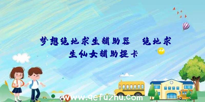 「梦想绝地求生辅助器」|绝地求生仙女辅助提卡